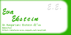 eva ekstein business card